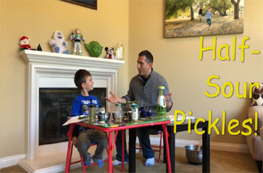 Half Sour Pickles- So easy, even a 5-year old can make them!